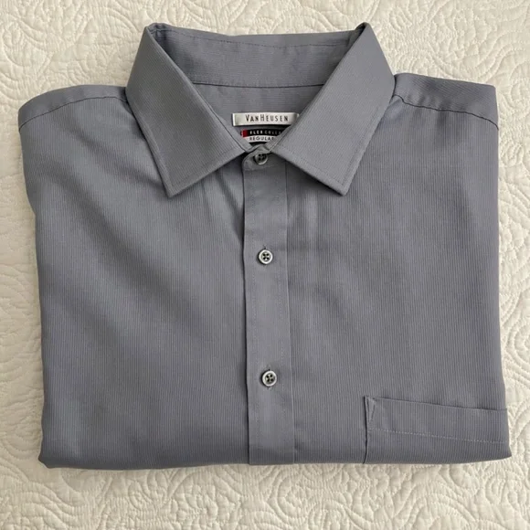 Van Heusen Men's Regular Fit Dress Shirt Wrinkle Free 17-34/35 - Picture 7 of 10